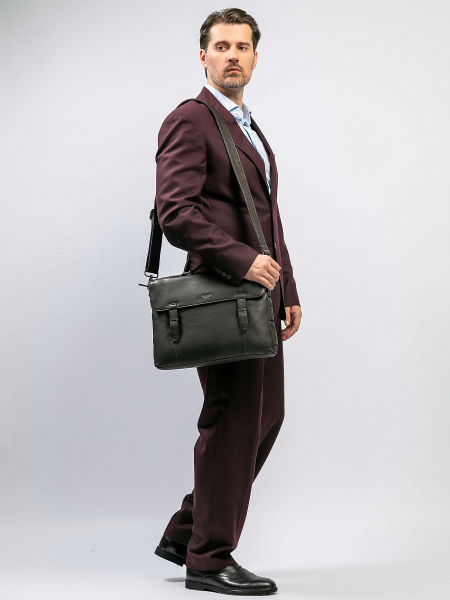 Портфель Dr.Koffer из натуральной кожи коричневый