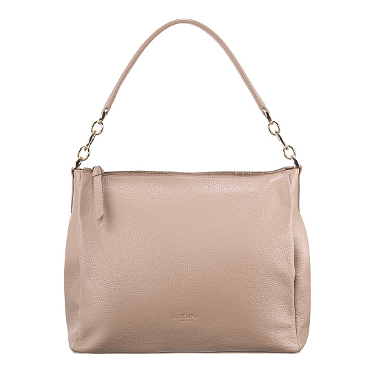Женская сумка  Dr. Koffer из натуральной кожи бежевая