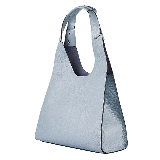 Женская сумка Dr. Koffer из натуральной кожи голубая