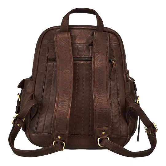 Рюкзак Dr.Koffer из натуральной кожи темно-коричневый