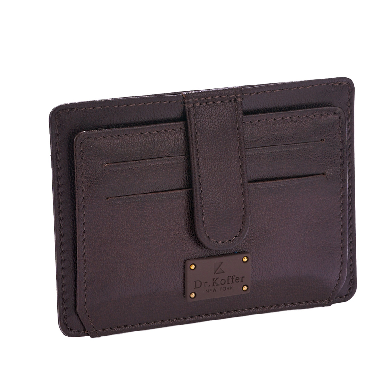 Кредитница Dr.Koffer из натуральной кожи коричневая