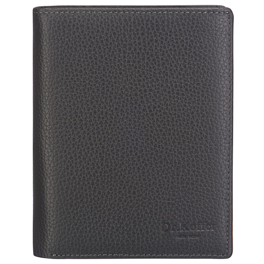 Портмоне Dr.Koffer из натуральной кожи серое