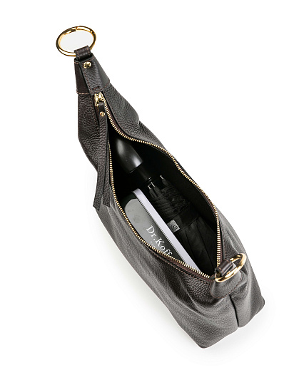 Женская сумка Dr.Koffer из натуральной кожи темно-коричневая