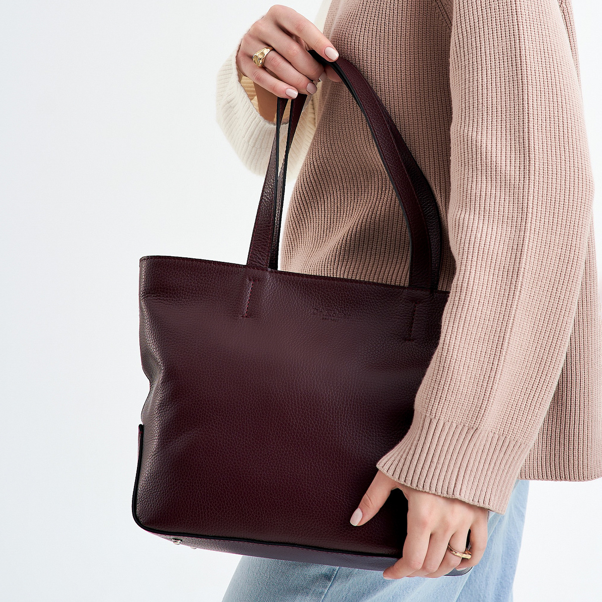 Женская сумка Dr. Koffer из натуральной кожи бордовая