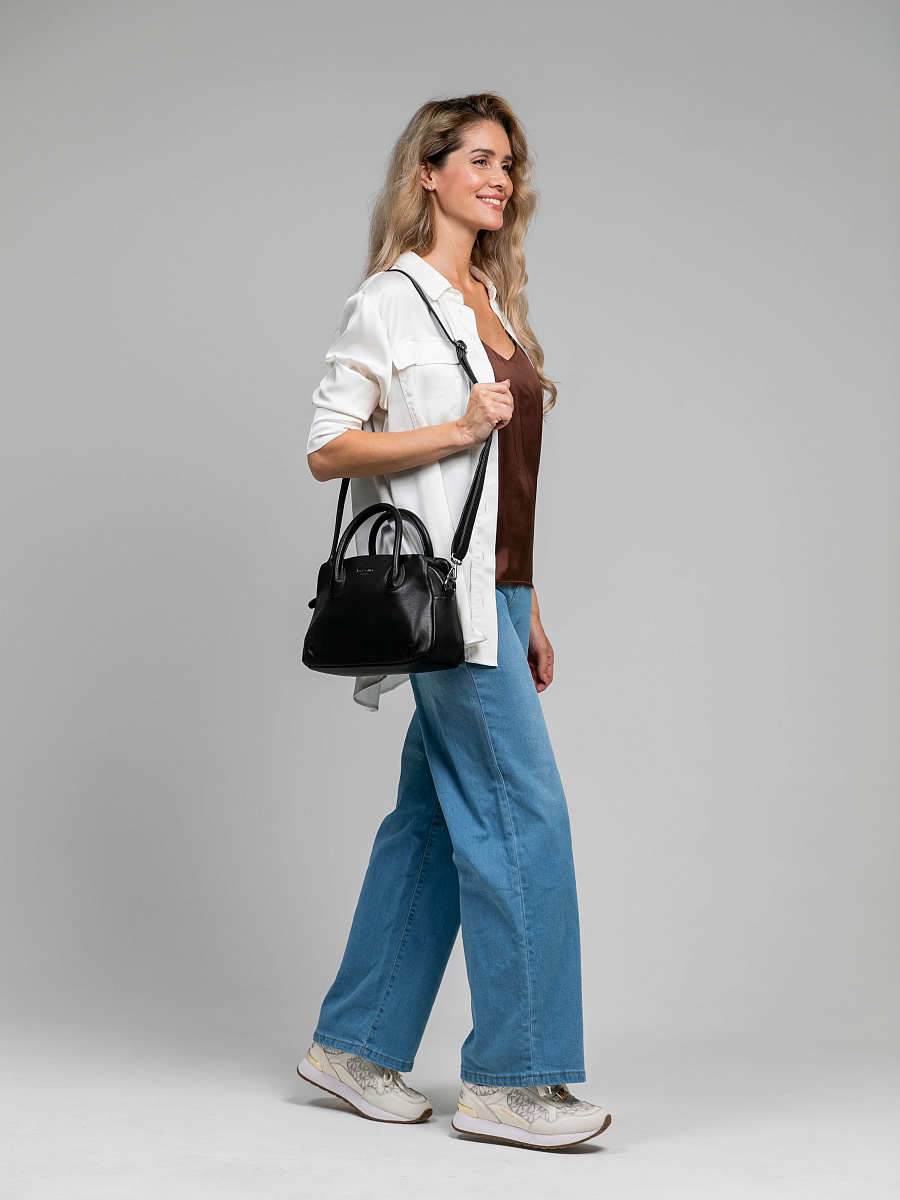 Женская сумка Dr.Koffer из натуральной кожи черная