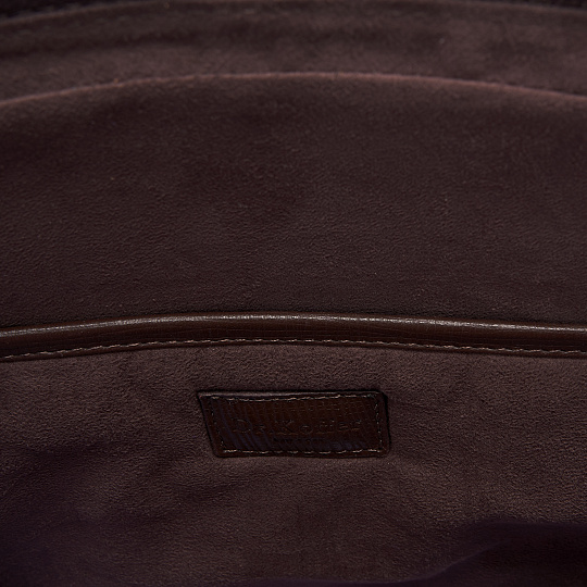 Деловая сумка Dr.Koffer из натуральной кожи темно-коричневая