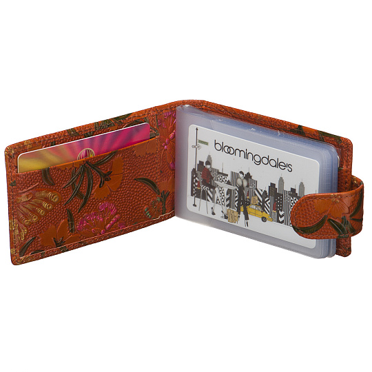 Визитница Dr.Koffer из натуральной кожи оранжевая