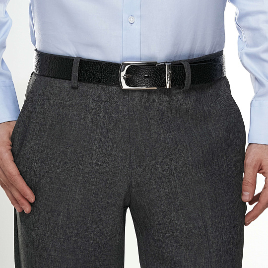 Ремень Dr. Koffer из натуральной кожи черный