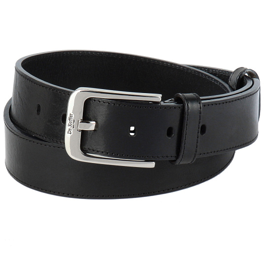 Ремень Dr. Koffer из натуральной кожи черный