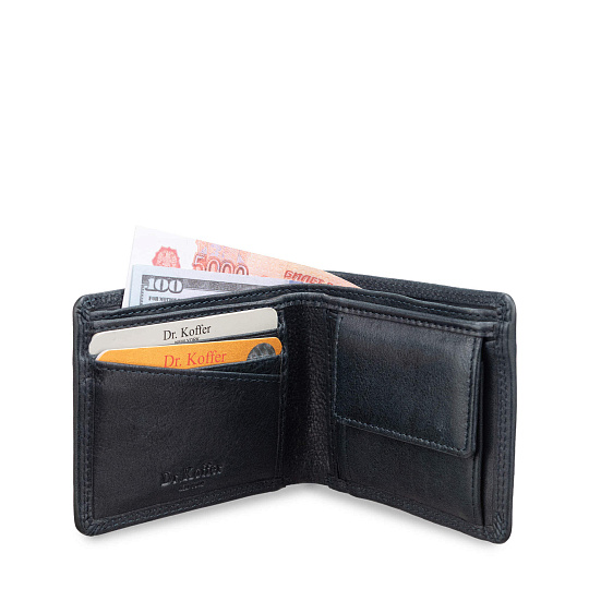 Портмоне Dr.Koffer из натуральной кожи синее