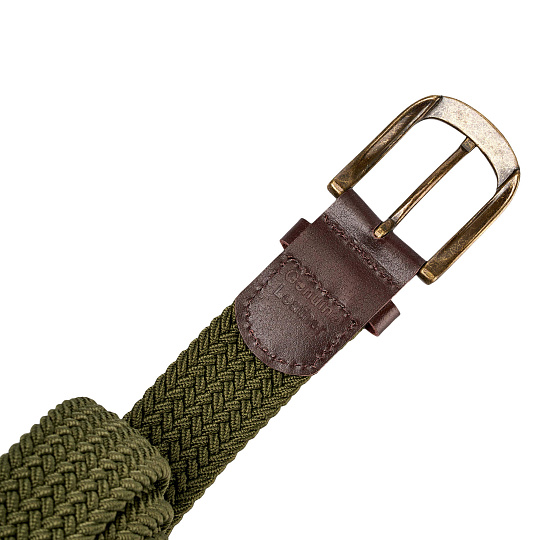 Ремень Dr.Koffer из натуральной кожи и текстиля бежевый