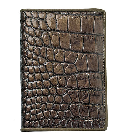 Обложка для паспорта "Крокодиловая кожа" коричневого цвета Dr.Koffer X510130-24-80