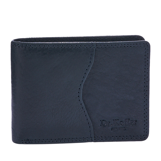 Зажим для денег Dr.Koffer из натуральной кожи синий