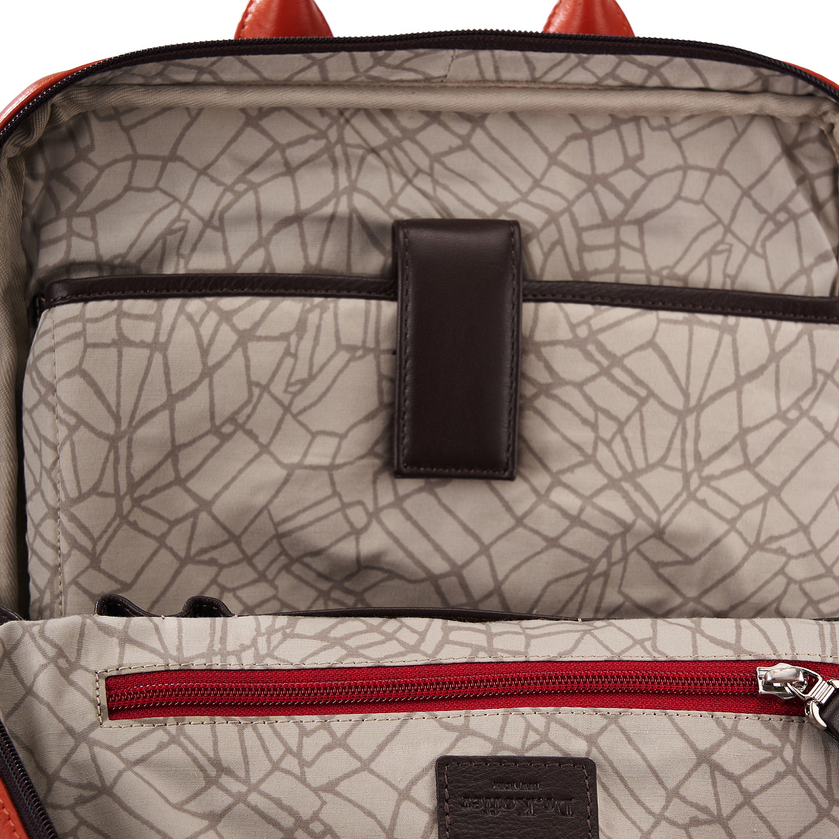 Рюкзак Dr.Koffer из натуральной кожи оранжевый