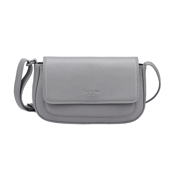 Женская сумка Dr.Koffer из натуральной кожи серая
