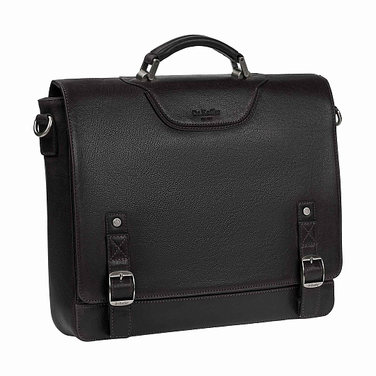 Портфель Dr.Koffer из натуральной кожи черный