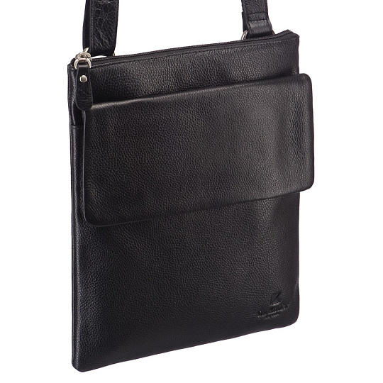 Сумка через плечо Dr.Koffer из натуральной кожи черная