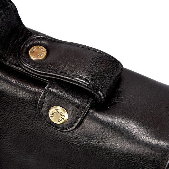 Портфель Dr.Koffer из натуральной кожи черный