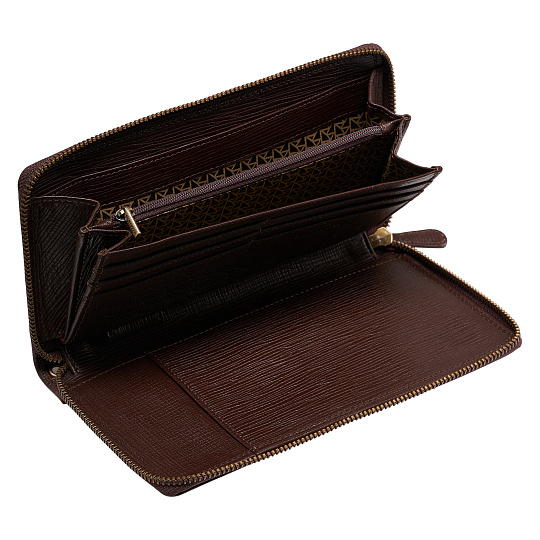 Портмоне Dr.Koffer из натуральной кожи коричневое