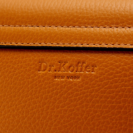 Женская сумка Dr. Koffer из натуральной кожи оранжевая