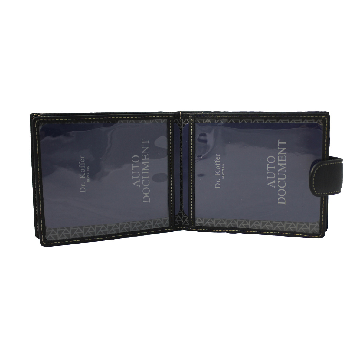 Массивное портмоне-книжка с прозрачными окошками для документов Dr.Koffer X515229-01-04