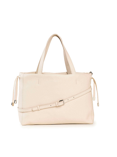 Женская сумка Dr. Koffer из натуральной кожи белая