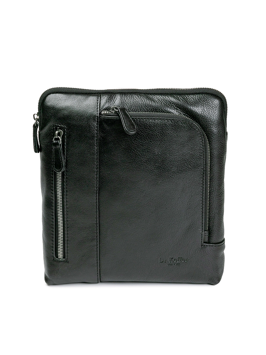 Сумка через плечо Dr.Koffer из натуральной кожи черная