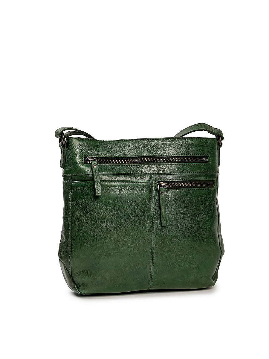 Сумка через плечо Dr.Koffer из натуральной кожи зеленая
