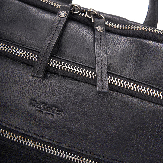 Рюкзак Dr.Koffer из натуральной кожи черный