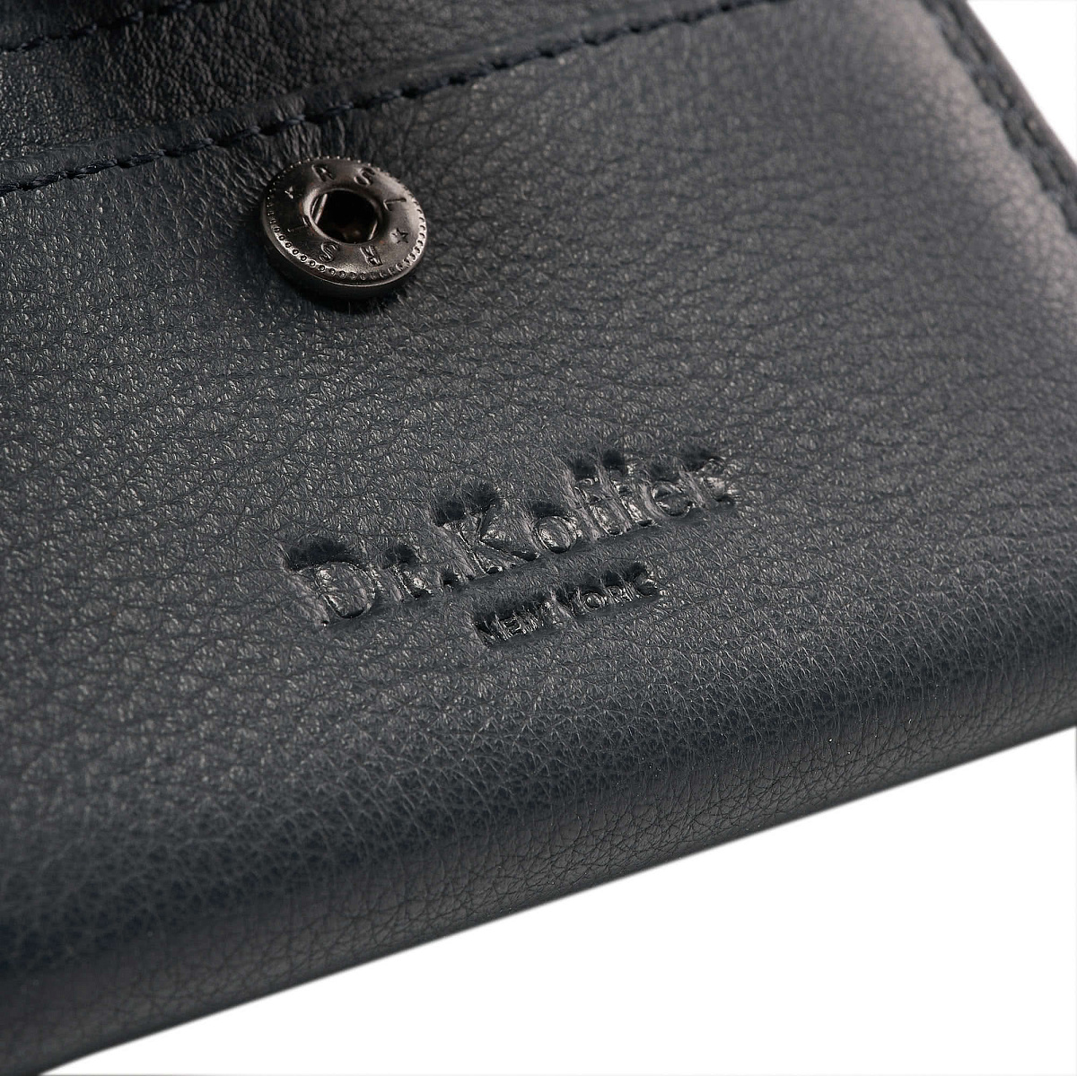 Кредитница Dr.Koffer из натуральной кожи синяя