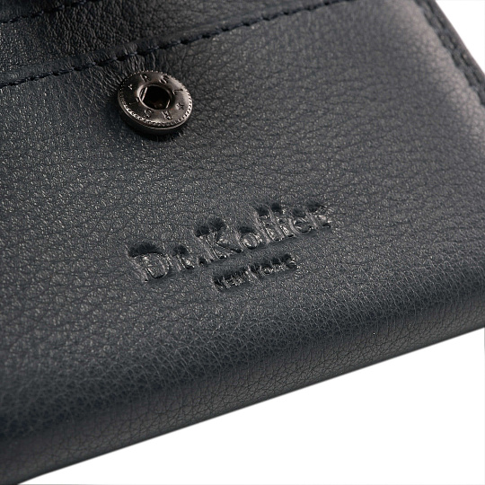 Кредитница Dr.Koffer из натуральной кожи синяя