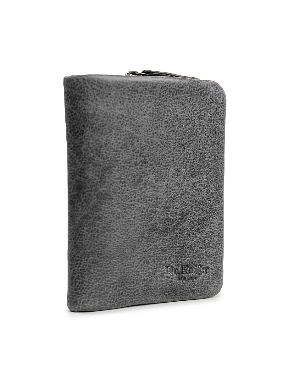 Портмоне Dr.Koffer из натуральной кожи серое