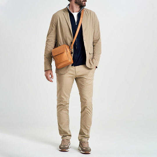 Сумка через плечо Dr.Koffer из натуральной кожи коричневая