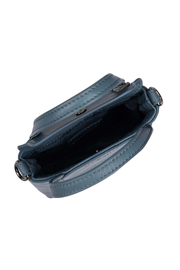 Сумка через плечо Dr.Koffer из натуральной кожи голубая