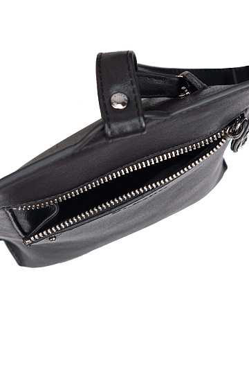 Сумка через плечо Dr.Koffer из натуральной кожи черная