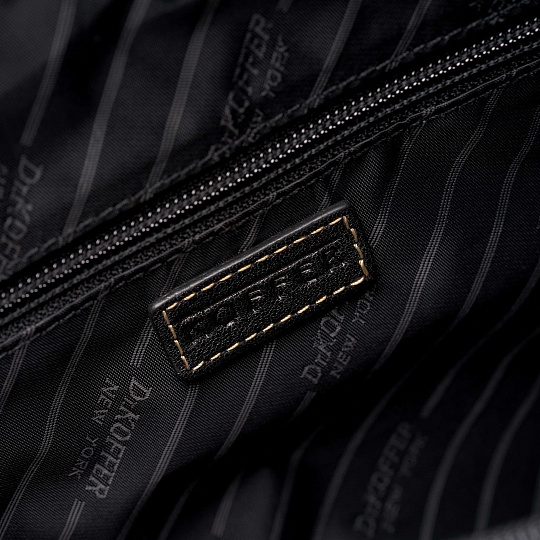 Портфель Dr.Koffer из натуральной кожи черный