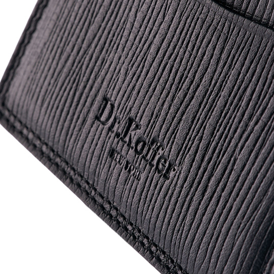 Кредитница Dr.Koffer из натуральной кожи черная