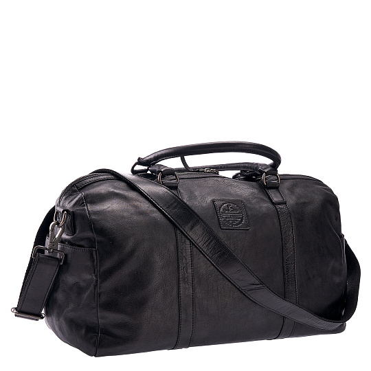 Сумка дорожная Dr.Koffer из натуральной кожи черная