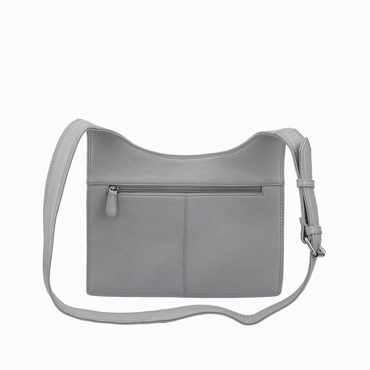 Сумка через плечо Dr.Koffer из натуральной кожи серая