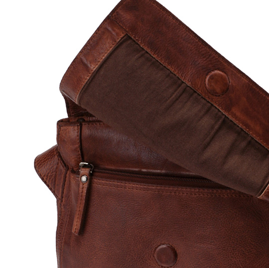 Сумка через плечо Dr.Koffer из натуральной кожи коричневая