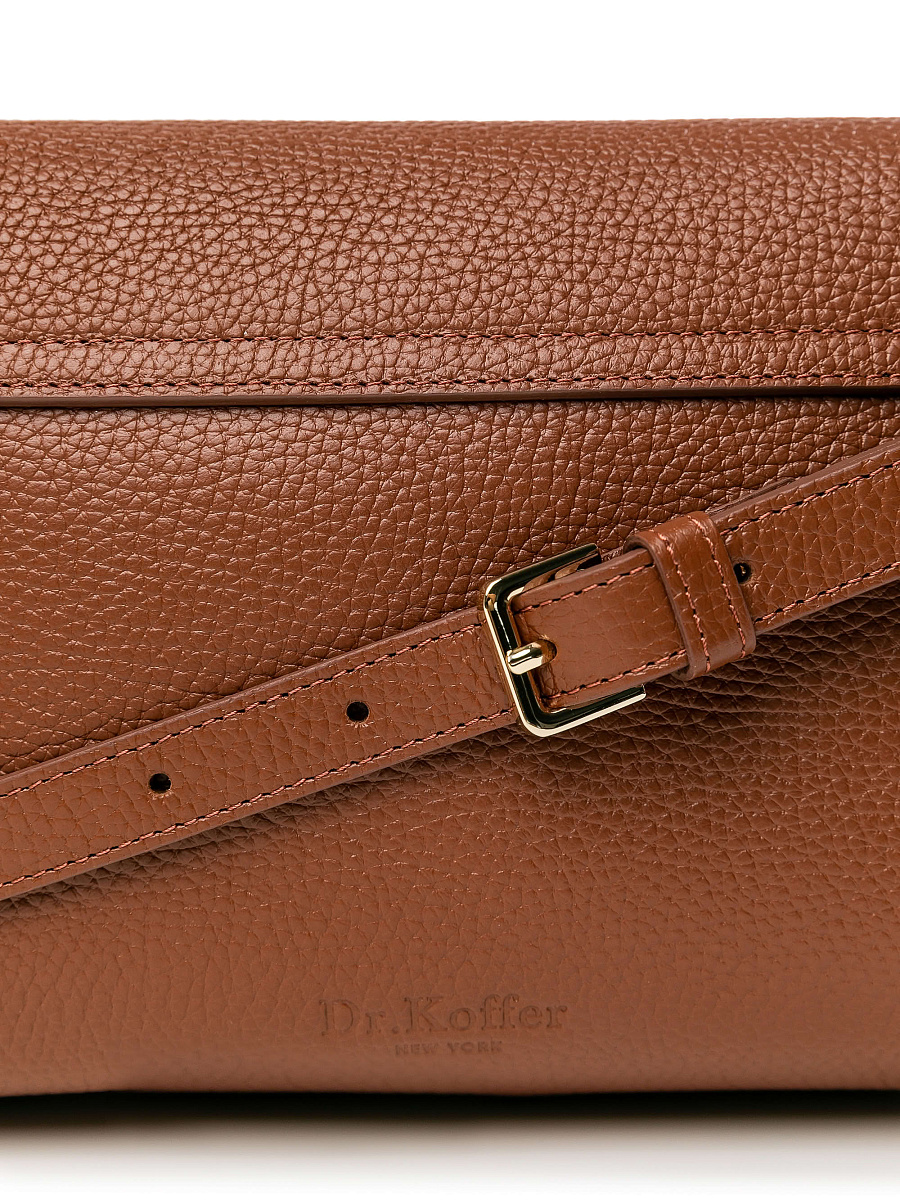 Женская сумка Dr.Koffer из натуральной кожи коричневая