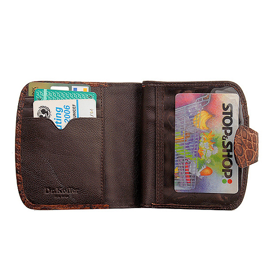 Кошелек Dr.Koffer из натуральной кожи коричневый