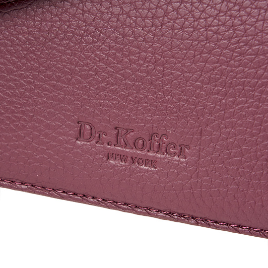 Женская сумка  Dr. Koffer из натуральной кожи бордовая