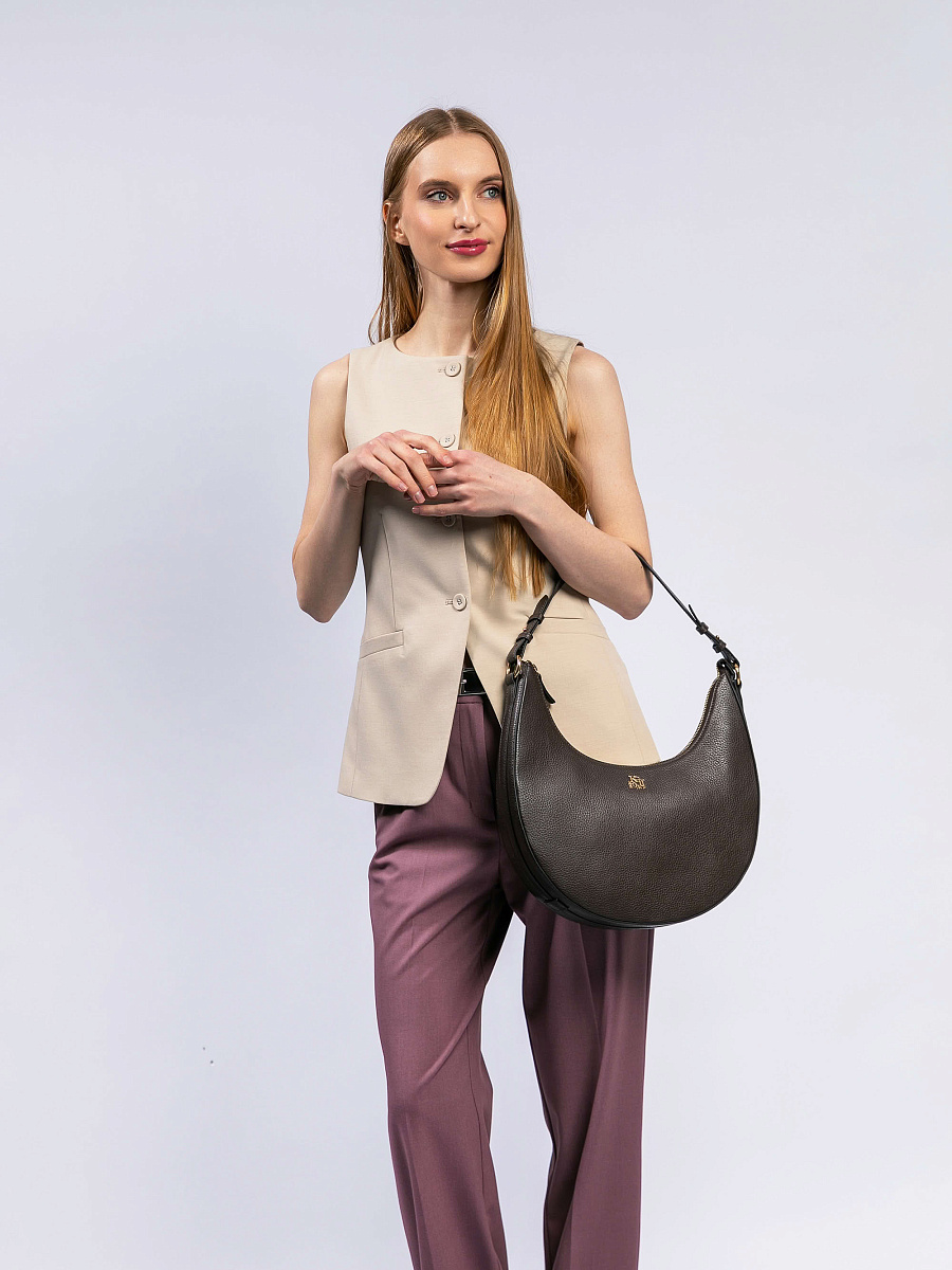 Женская сумка Dr. Koffer из натуральной кожи коричневая