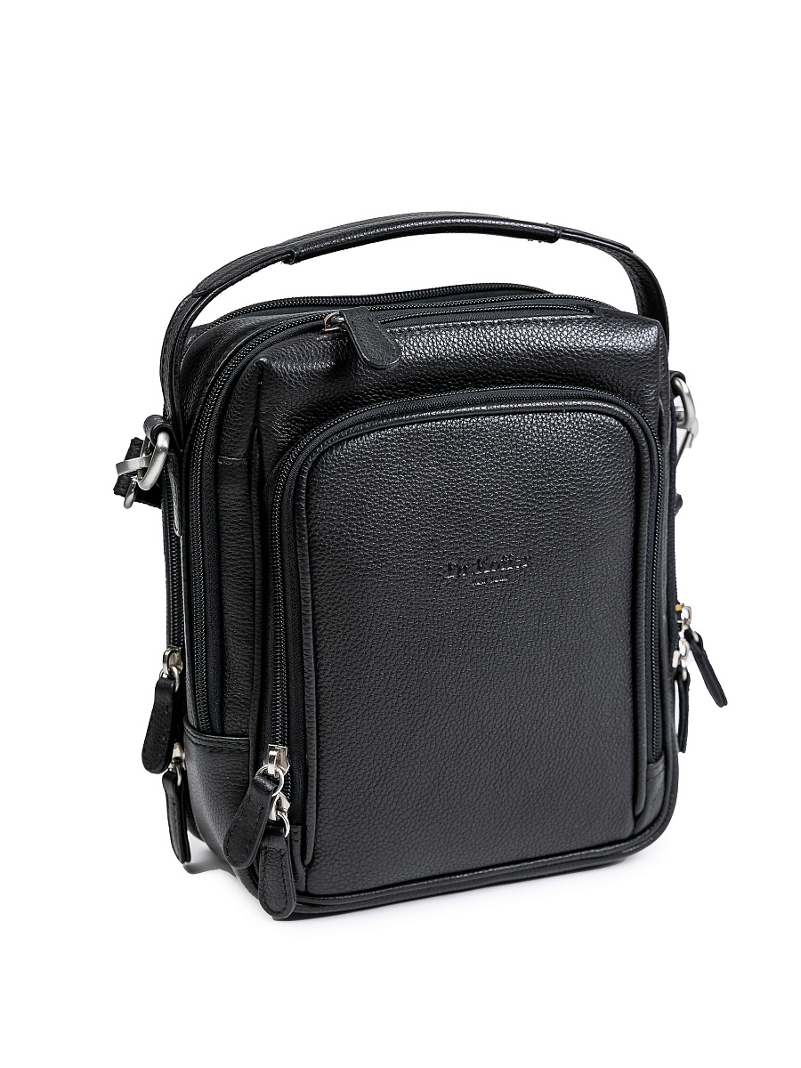 Сумка через плечо Dr.Koffer из натуральной кожи черная