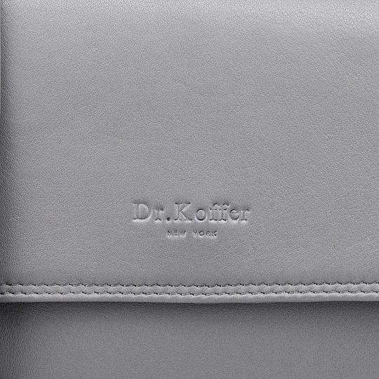 Женская сумка Dr.Koffer из натуральной кожи серая