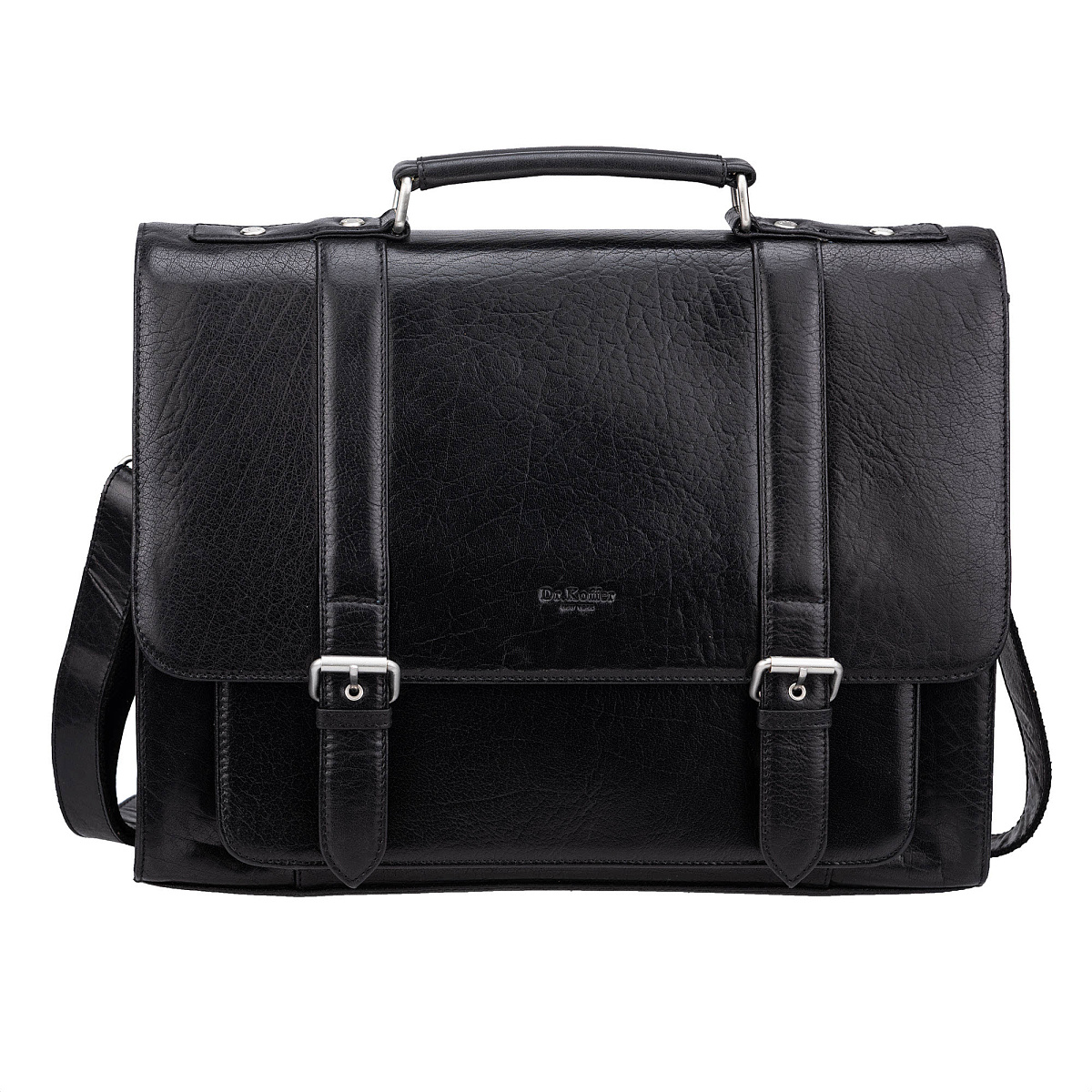 Портфель Dr.Koffer из натуральной кожи черный