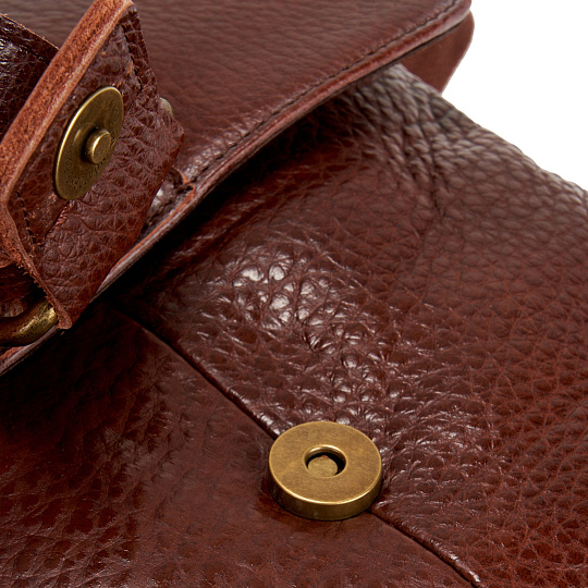 Сумка через плечо Dr.Koffer из натуральной кожи коричневая