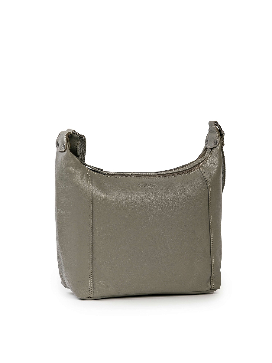 Сумка через плечо Dr.Koffer из натуральной кожи серая