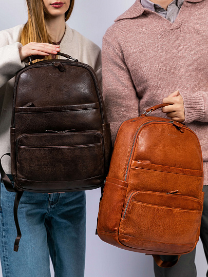 Рюкзак Dr. Koffer из натуральной кожи коричневый